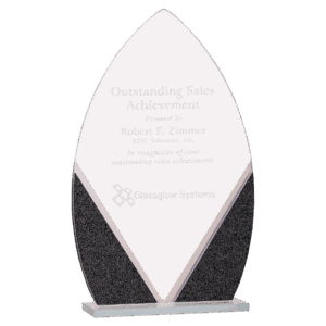 7 1/4" Oval Designer Glass Award