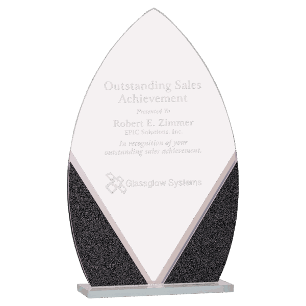 7 1/4" Oval Designer Glass Award