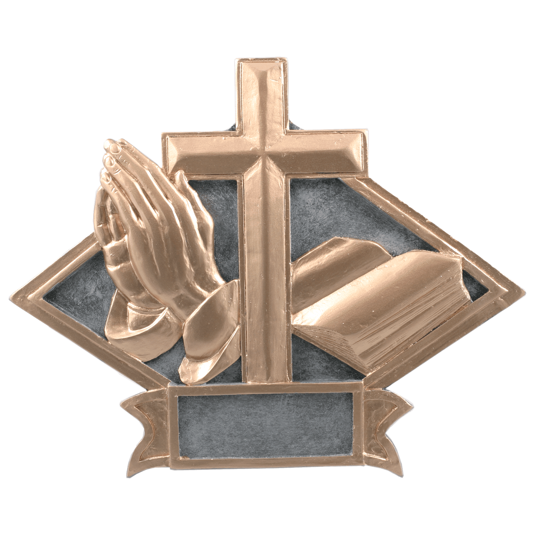 8 1/2" x 6" Religious Diamond Plate Resin