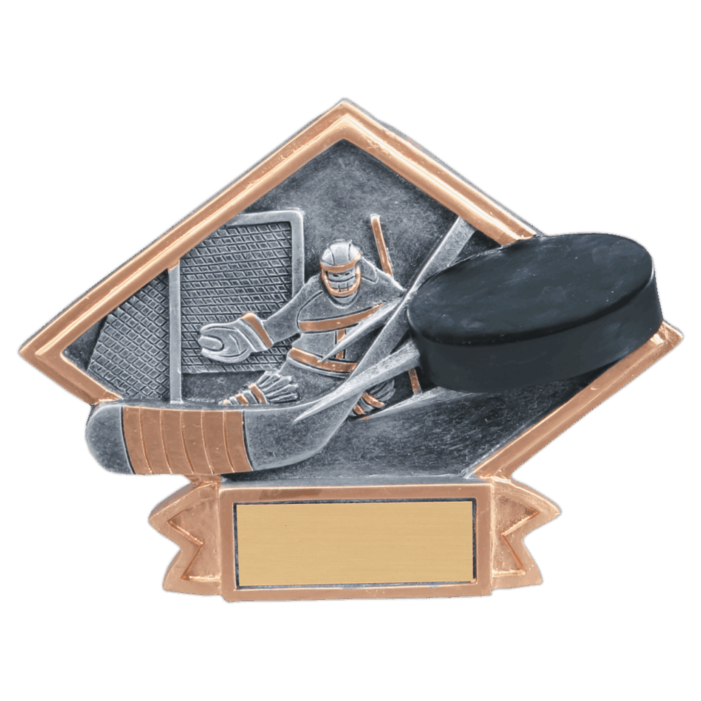 6" x 4 1/2" Hockey Diamond Plate Resin