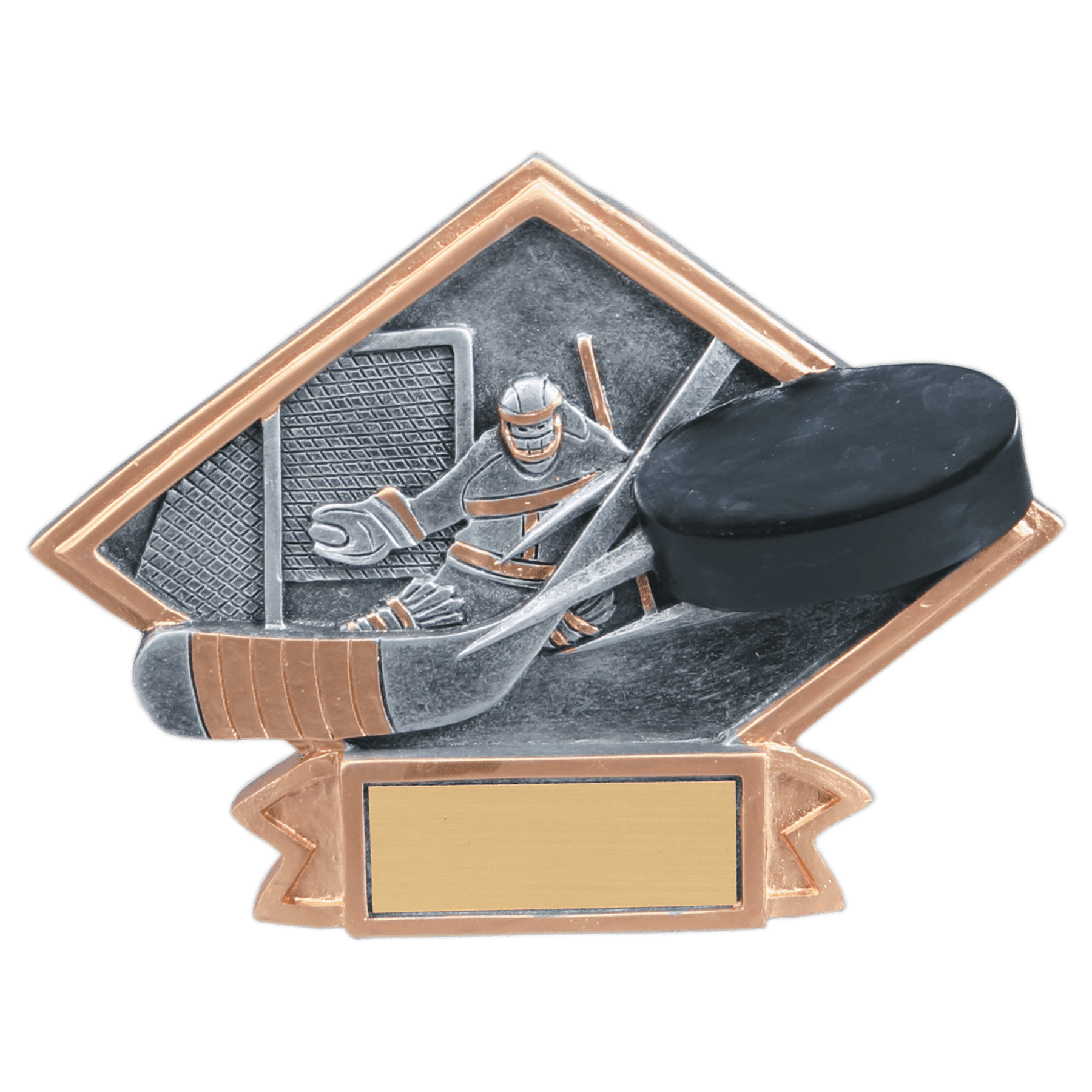 6" x 4 1/2" Hockey Diamond Plate Resin