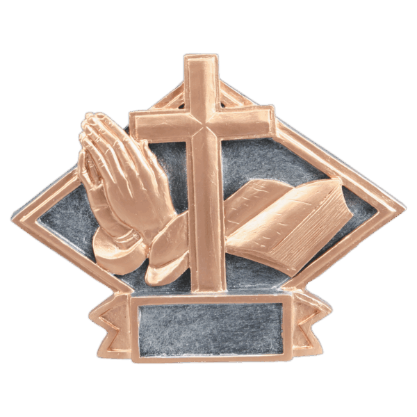 6" x 4 1/2" Religious Diamond Plate Resin