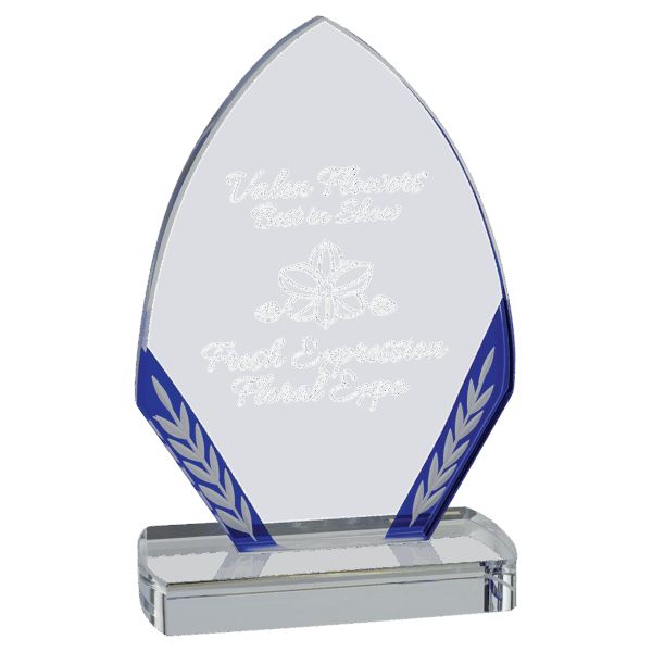 7 3/4" Blue Diamond Edge Glass