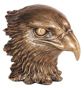 6" Antique Metallic Gold Eagle Head Resin