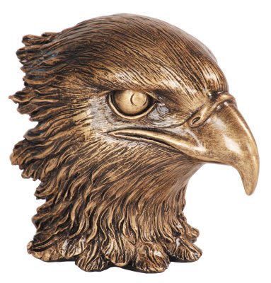 6" Antique Metallic Gold Eagle Head Resin