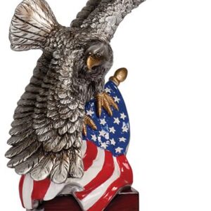 10 1/4" Eagle and Flag on Resin Base