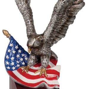 10" Eagle and Flag on Resin Base