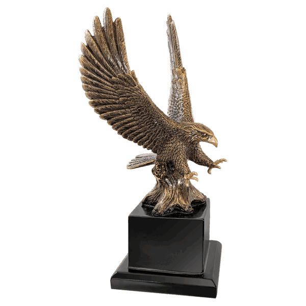 10 3/4" Antique Gold Eagle with Base