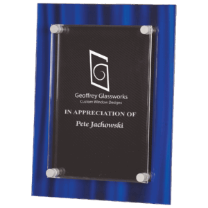 9" x 12" Blue Velvet Stand-Off Acrylic Plaque
