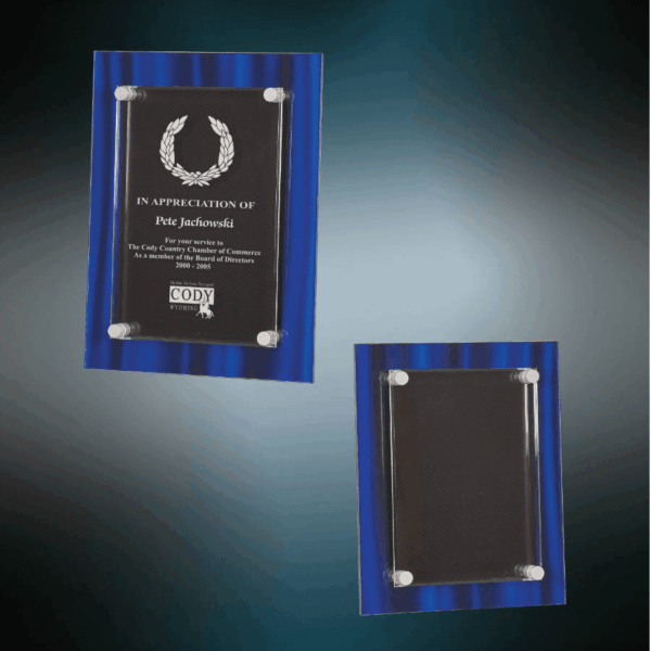 Blue Velvet Floating Acrylic Plaque Sample Set