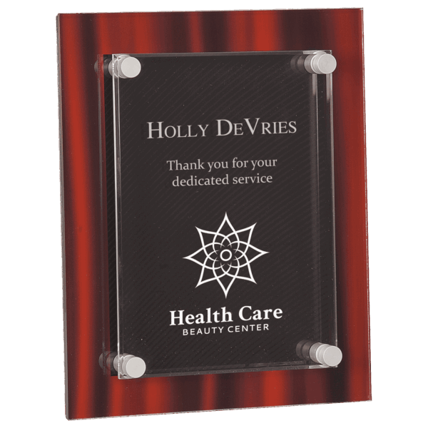 8" x 10" Red Velvet Stand-Off Acrylic Plaque