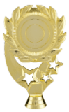 5 1/2" Gold 2" Insert Holder Sport Wreath Figure