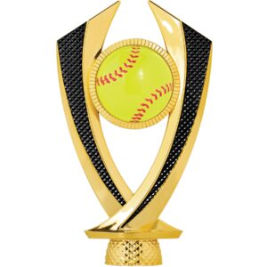 6 1/4" Gold/Black Softball Falcon Figure