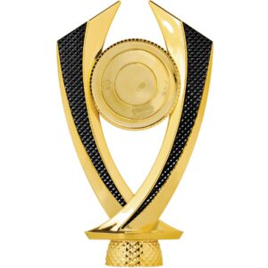 6 1/4" Gold/Black 2" Insert Holder Falcon Figure