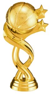 5" Gold Basketball Twisted Sport Figure