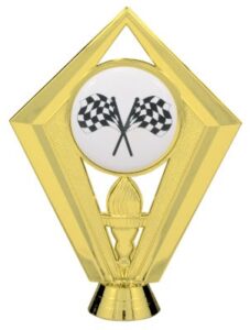 5 1/2" Color Crossed Flags Diamond Figure