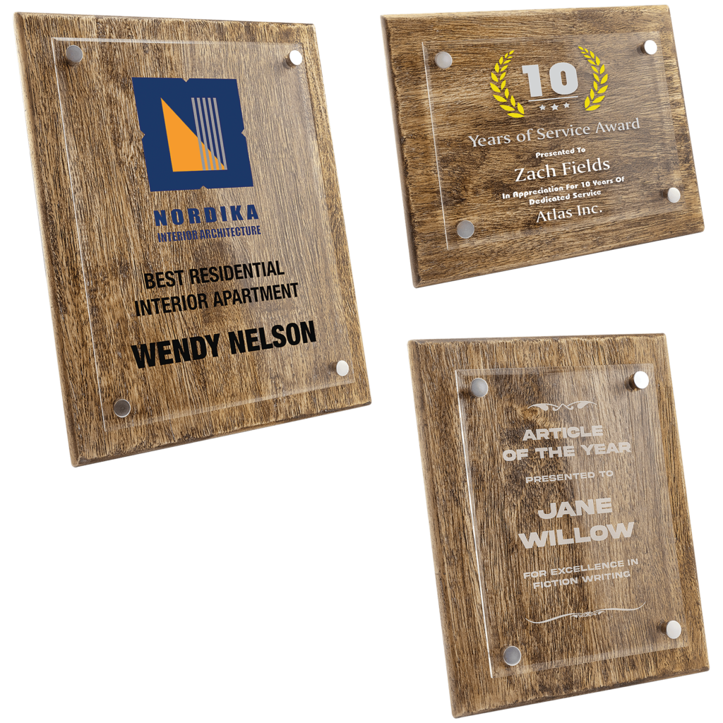 Barnwood Floating Acrylic Plaque Sample Set