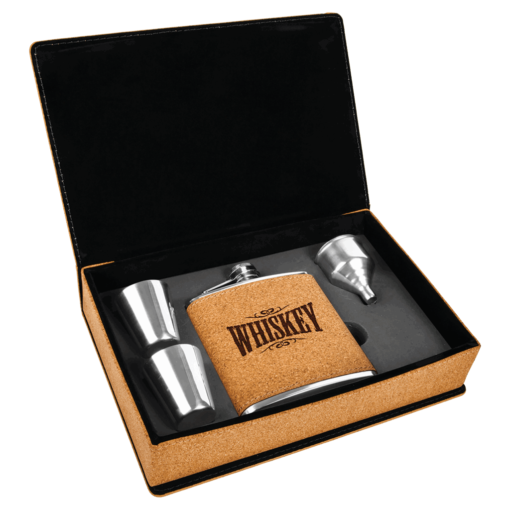 6 oz. Cork Flask Gift Set