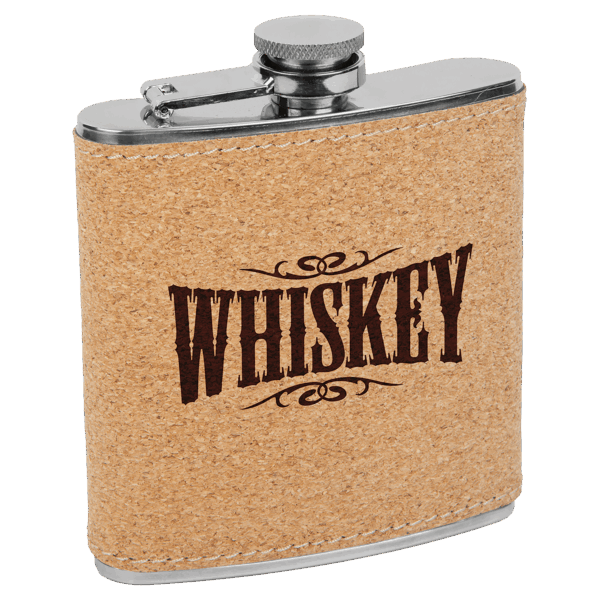 6oz. Cork Stainless Steel Flask