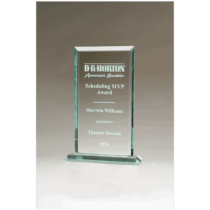 6 1/4" x 9 1/8" Apex Series Jade Glass Award