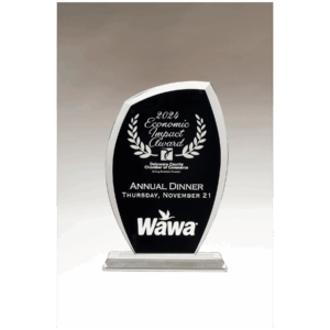 5" x 7 1/2" Tidal Series Clear Glass with Black Painted Background