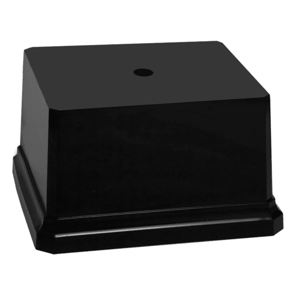 6 1/2" x 6 1/2" Gloss Black Square Plastic Replacement Base for CZC609