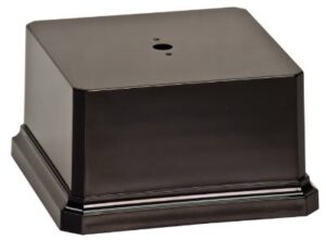 7" x 7" Gloss Black Plastic Weighted Base
