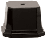 4 3/8" x 4 3/8" Gloss Black Weighted Plastic Base with Clipped Corners