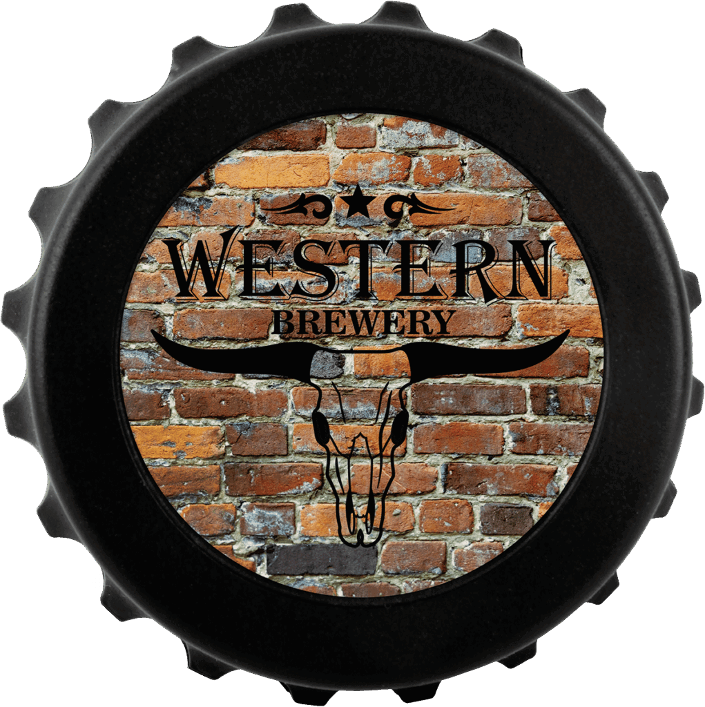 3" Black Magnetic Bottle-Cap Shaped Opener w/2" Insert Area/Insert Not Included