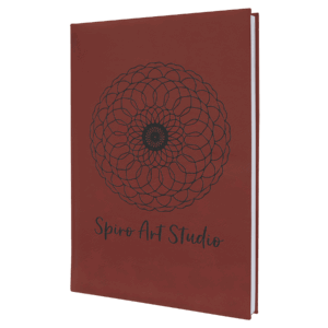 7" x 9 3/4" Rose Laserable Leatherette Sketch Book with Unlined Notepad