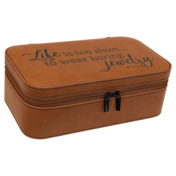 7 1/2" X 4 1/2" Rawhide Laserable Leatherette Jewelry Box