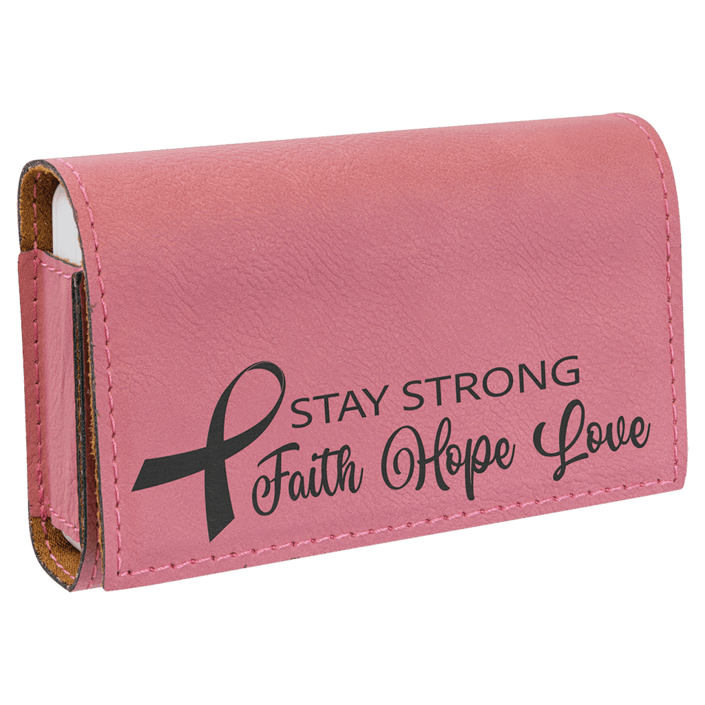 4 3/4" x 3 1/8" Pink Laserable Leatherette  Pill Box