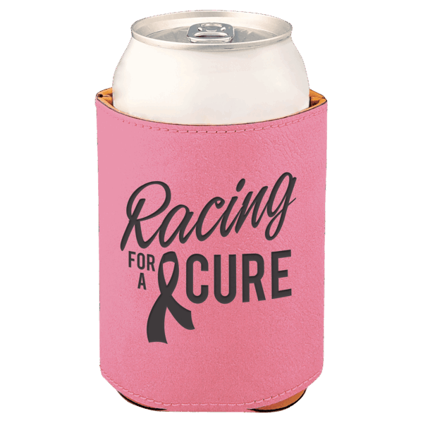 3 3/4" Pink Laserable Leatherette Beverage Holder