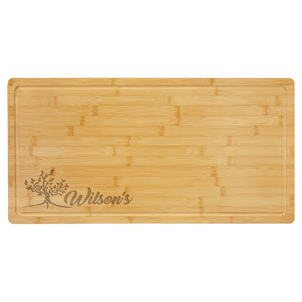 23 3/4" x 12" Bamboo Cutting Board with Drip Ring