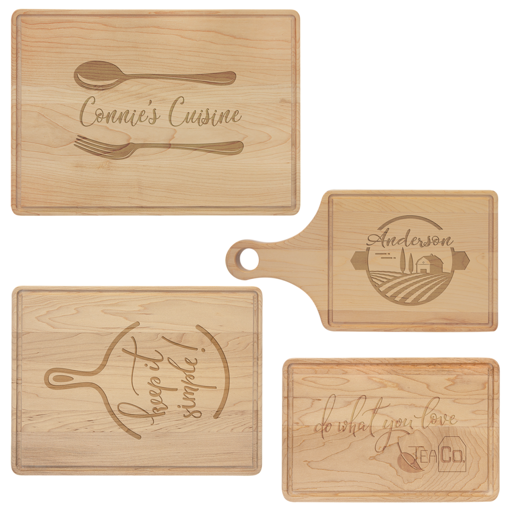 Maple Cutting Board with Drip Ring Sample Set