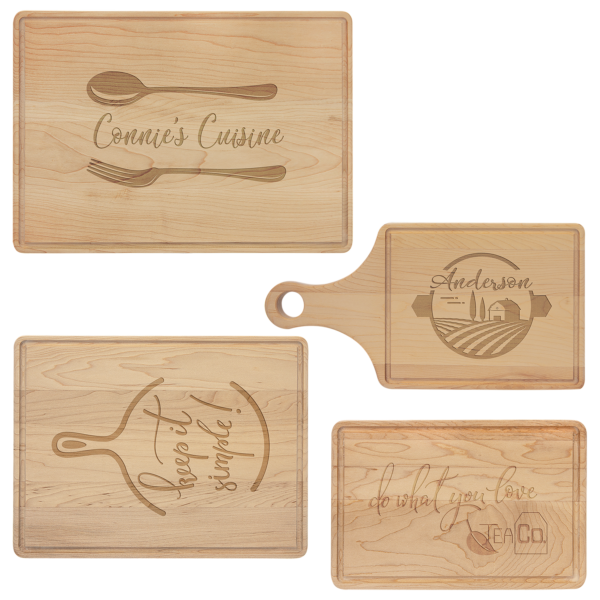 Maple Cutting Board with Drip Ring Sample Set