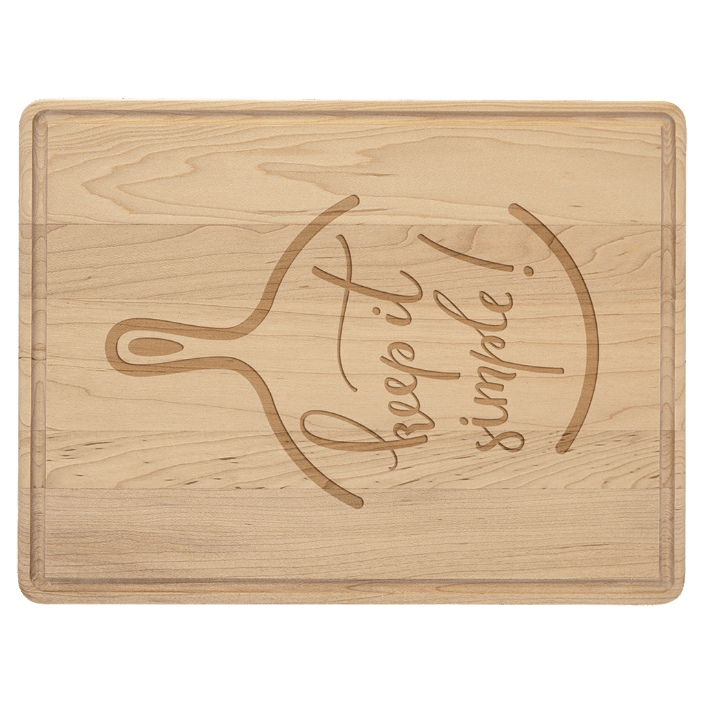 11 1/2" x 8 3/4" Maple Cutting Board with Drip Ring