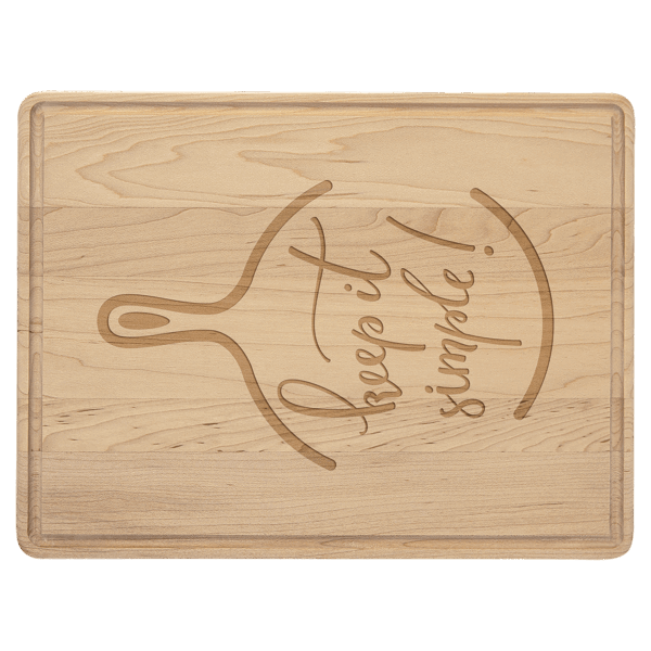 11 1/2" x 8 3/4" Maple Cutting Board with Drip Ring