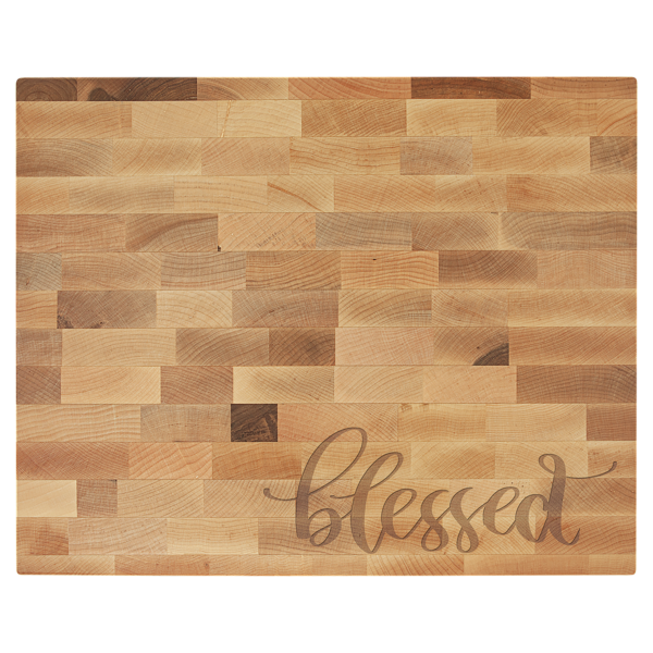 16" x 13" x 1 1/2" Maple Butcher Block Cutting Board