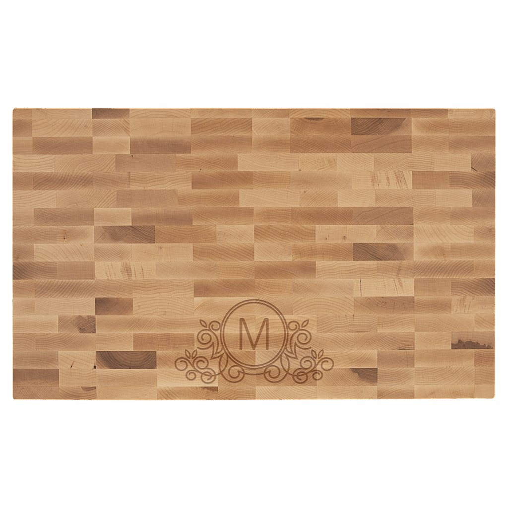 22" x 13" x 1 1/2" Maple Butcher Block Cutting Board