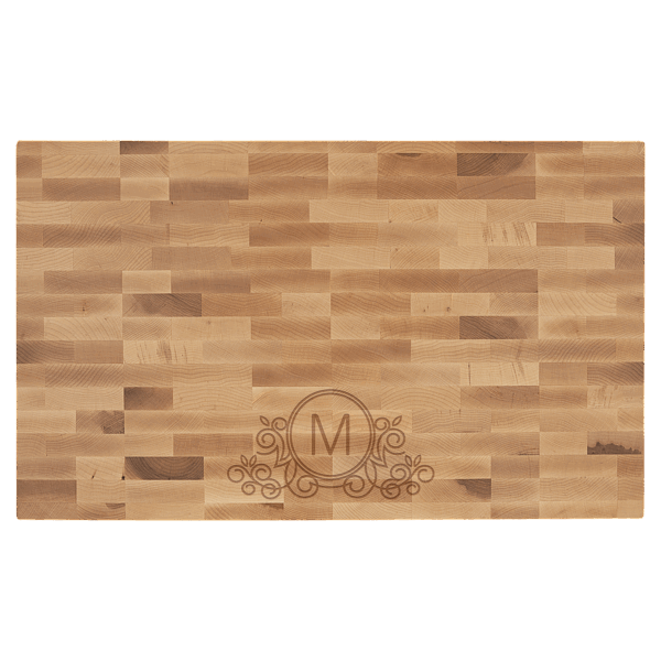 22" x 13" x 1 1/2" Maple Butcher Block Cutting Board