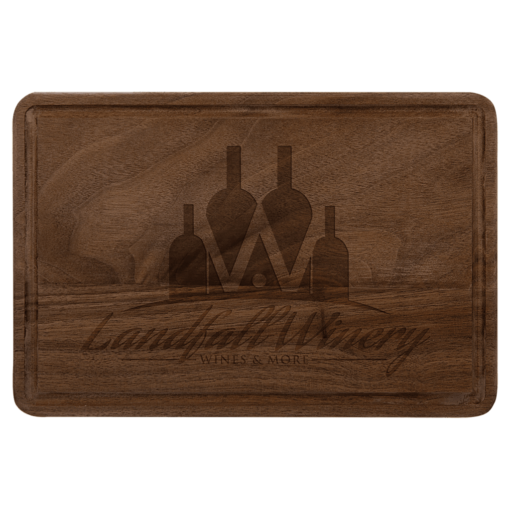 9" x 6" Walnut Cutting Board with Drip Ring