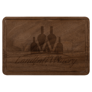 9" x 6" Walnut Cutting Board with Drip Ring