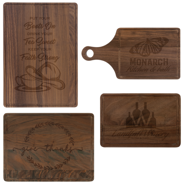 Walnut Cutting Board with Drip Ring Sample Set