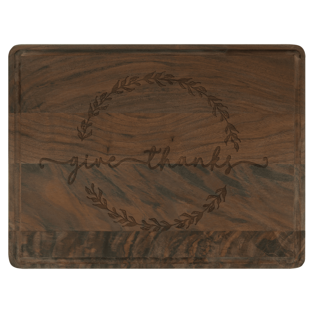 11 1/2" x 8 3/4" Walnut Cutting Board with Drip Ring