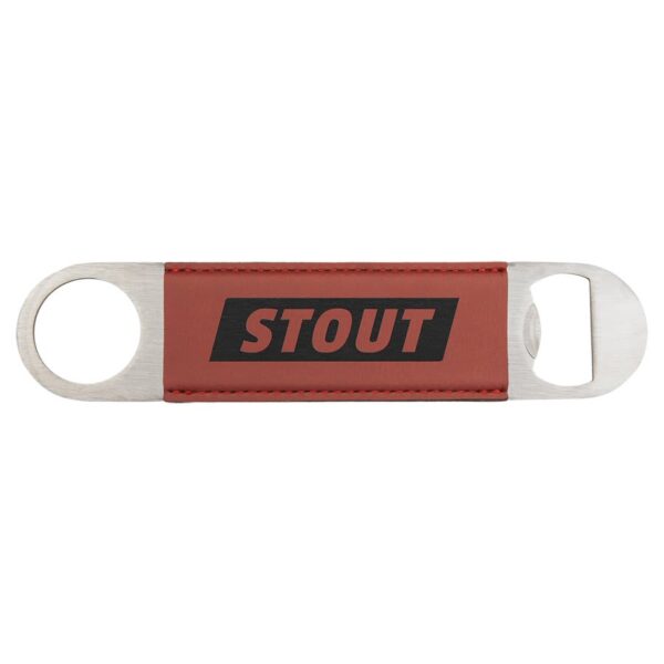 1 1/2" x 7" Rose Laserable Leatherette Bottle Opener