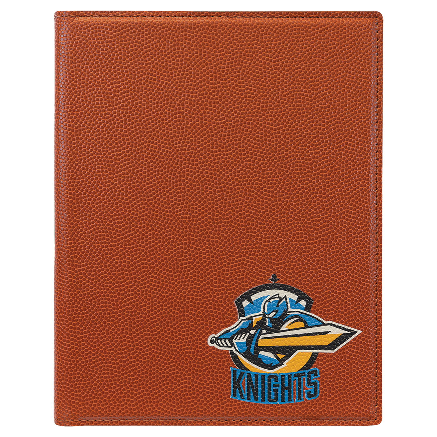 7" x 9" Basketball Laserable Leatherette Portfolio with Notepad