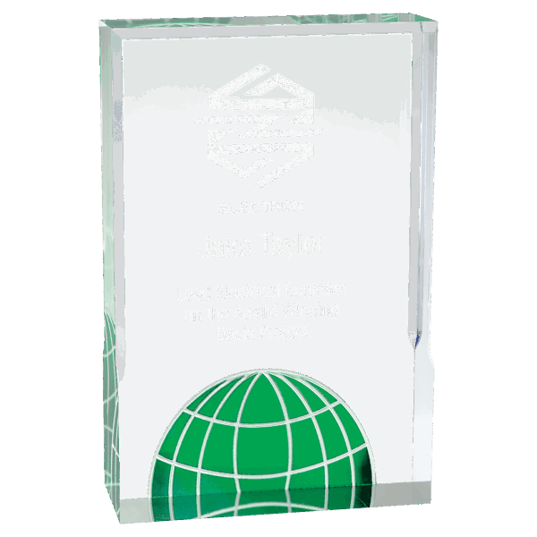 5" x 7" Green Globe Acrylic