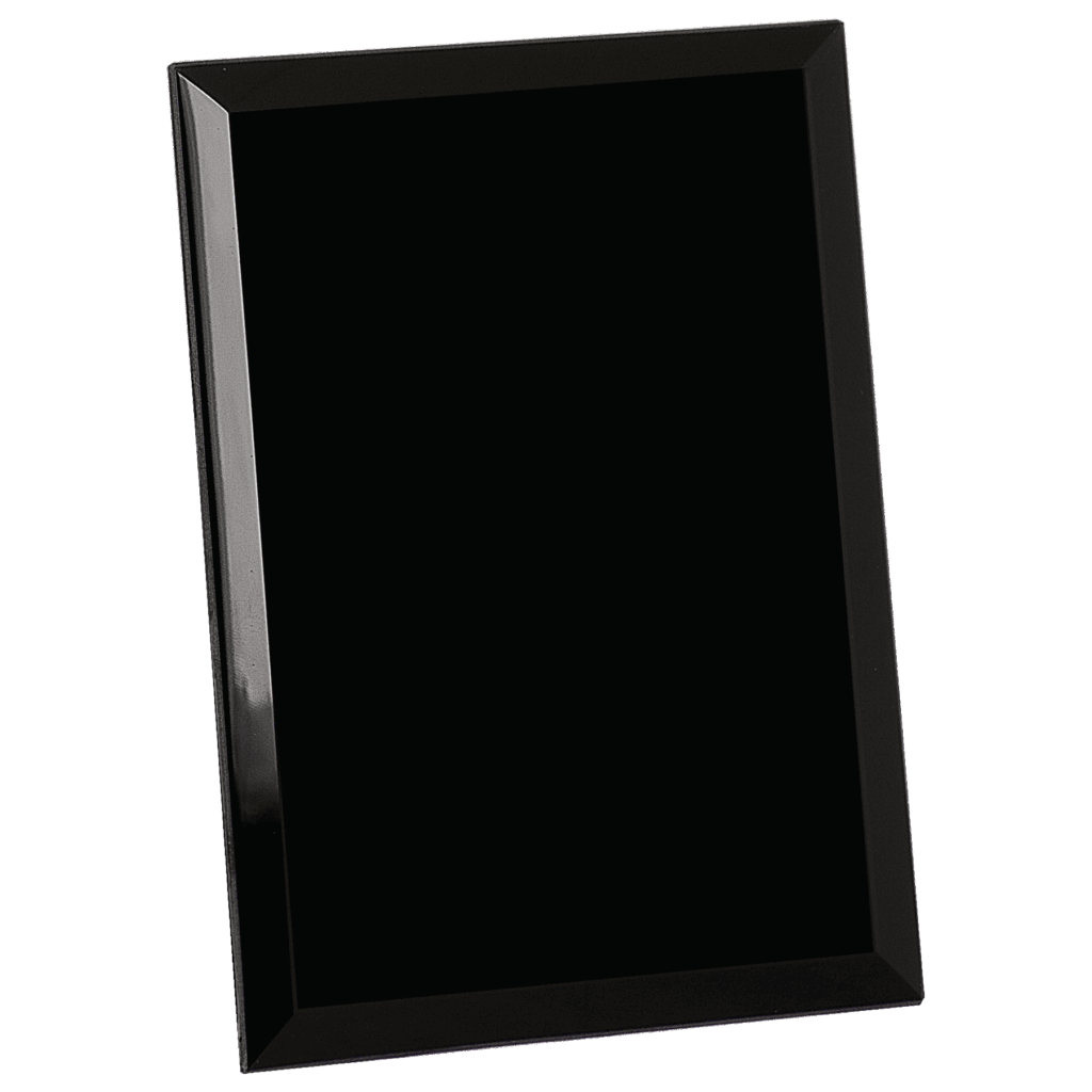 6" x 8" Black Glass Mirror Plaque