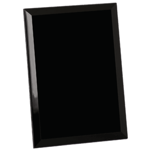 6" x 8" Black Glass Mirror Plaque